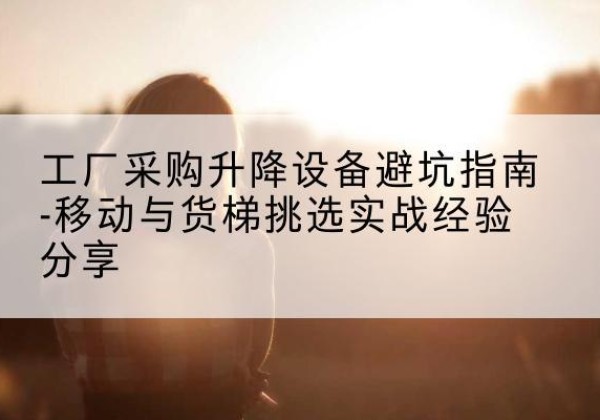 米脂移动式升降机怎么选-工厂采购升降设备避坑指南-移动与货梯挑选实战经验分享