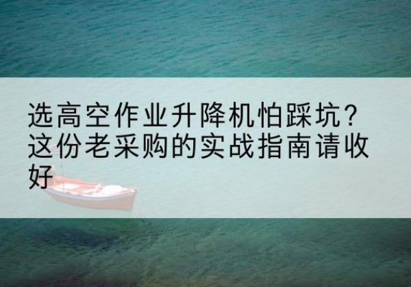米脂高空作业升降机厂家推荐-选高空作业升降机怕踩坑？这份老采购的实战指南请收好