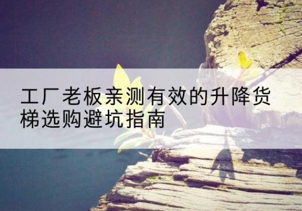 米脂升降货梯怎么选-工厂老板亲测有效的升降货梯选购避坑指南